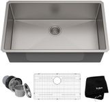 Kraus KHU100-32 32 inch Undermount Single Bowl 16 Gauge Stainless Steel Kitchen Sink