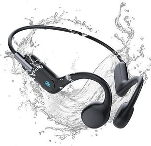 HIFI WALKER Casque Conduction Osseuse, Écouteur Natation À Bluetooth 5.3, Mémoire MP3 32G Intégrée, Ecouteur Waterproof Natation, IPX8 Etanche, Ecouteur Piscine pour Course à Pied, Cyclisme, Natation