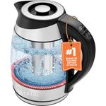 Chefman Electric Kettle w/ Temperature Control, 5 Presets, Colored LED Indicator Lights, 360° Swivel Base, BPA Free, Removable Tea Infuser Included, 1100 Watts & 120 Volts, Stainless Steel, 1.8 Liters