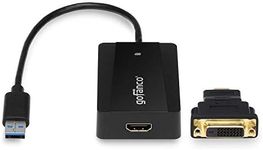 gofanco USB 3.0 to HDMI Video Graphics Adapter for Multiple Monitors - Up to 2560x1440 for Windows and macOS, DisplayLink Chip, Includes HDMI-to-DVI Adapter, USB HDMI (USB3HDMI)