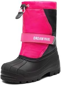 DREAM PAIRS Boys & Girls Mid Calf Water-Resistant Winter Snow Boots for Toddler/Little/Big Kid,Size 7 Toddler,Hot Pink,KAMICK