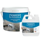 T A Paints Ltd 100% Epoxy Resin Concrete Floor & Garage Paint Low Odour Solvent Free Heavy Duty Two Pack Coating Industrial, Factory Floor Paint 5Kg Clear Sealer