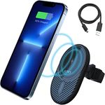 ULTRICS Magnetic Wireless Car Charger, 15W Fast Charging Mag-safe In Car Wireless Charger Phone Holder Mount Compatible with iPhone 15/15 Pro/16 Pro Max/16/16 Pro/14 Pro Max/14/13 Pro/13 Pro Max