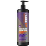 Fudge Professional Clean Blonde Damage Rewind Shampoo, Bulk Size, Intense Purple Toning for Blonde hair, Bond Repair Technology, Sulfate Free, 1 Litre