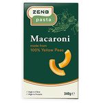 ZENB Gluten Free Pasta - 100% Yellow Pea Macaroni - Vegan and Coeliac Friendly - 21g Protein Per 100g - 340g (Single Box)