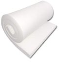 FoamTouch 1pack 1"x30"x72" Medium Density Upholstery Foam Sheet, 1 Count (Pack of 1), White