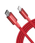 Anker USB-C to Lightning Cable, [6ft MFi Certified] New Nylon Fast Charging Cord for iPhone 13 13 Pro 12 Pro Max 12 11 X XS XR 8 Plus, AirPods Pro, Supports Power Delivery (Red)