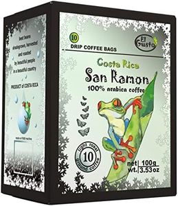 Caffe Espresso. Specialità di caffè in formato Drip Coffee. 10 bustine di caffè americano. Caffè 100% Arabica macinato. Caffe macinato. Paese di origine Costarica. Cacao fondente e arancia selvatica.