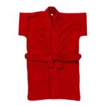 SAND DUNE Kids Boy Bathrobe | Terry Cotton Shower Gown | Half Sleeve Knee Length Kids Boy Bath Robes | Pocket with Waist belt Kid Boy Bathrobes | Red Bathrobe | 3-4 Year Kid