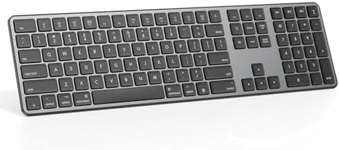 OMOTON Bluetooth Keyboard for Mac, Wireless Keyboard with Numeric Keypad, Multi-Device, Rechargeable, Compatible with MacBook Pro/Air, iMac, iMac Pro, Mac Mini, Mac Pro Laptop and PC