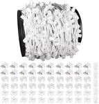 Encoidoz 1000FT C9 Light String, E17 Socket 12" Spacing, C9 Christmas Stringer Outdoor Black Stringer for Wedding Patio Event Lighting Decor, White Wire