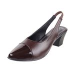 Metro Women's Brown Faux Leather Pointed Heel Formal Fashion Sandal UK/5 EU/38 (31-5149)