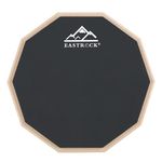 EASTROCK Practice Drum Pad, Drum Pads 8 Inches Double Sided Slient, Beginners practice drum pad, Rubber Dumb Drum (8", Black)