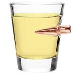Shot glass with an authentic .308 bullet, real bullet shot glass Real shot.