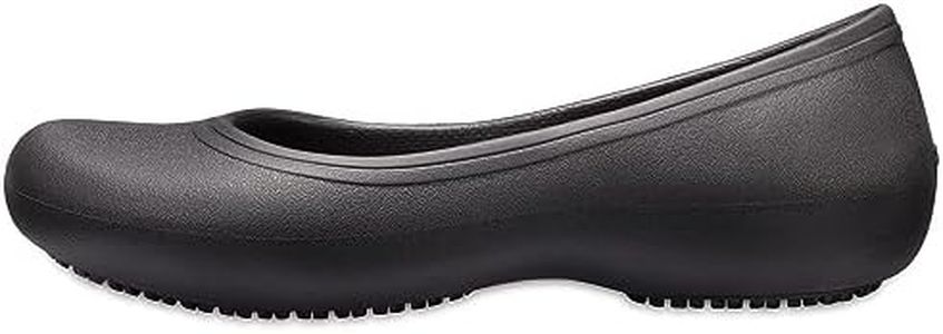 Crocs Women's At Work Flat, Black, US 4