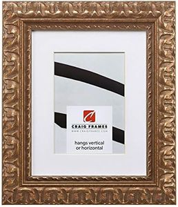 Craig Frames Bravado Ornate, 10 x 12 Inch Antique Bronze Picture Frame Matted to Display an 8 x 10 Inch Photo