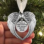 Christmas Memorial Ornaments Angel Wings, I Have a Angel Watching Over Me I Call Him My Uncle In Memory of Loss Loved One in Heaven Gift Christmas Tree Hanging Pendant Sympathy Gifts