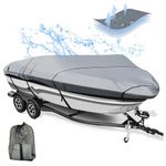 Blue Dog Marine | 14-16 ft Waterproof Boat Cover | 300D Moorguard Pigment Coated Polyester | Light Weight Fits V-Hull Boats | for Boats Up to 68 inch Beam Width | FSM58612