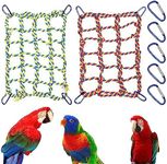 2 Pack Colorful Bird Rope Net,Hamster Rat Rope Net Small Animal Rope Net, for Small Animal Habitat Rat Decor and Play