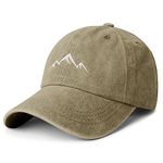 Eoslya Baseball Cap Mens - Peak Embroidery Classic Washed Vintage Relxed Dad Cap Adjustable Summer Sun Hat Sports Strapback Cap for Men Outdoor UK Khaki