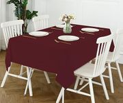 Oasis Home Collection Cotton Solid Table Cloth 60 X 60 inch | 4 Seater - Pack of 1 (Purple)