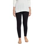 GO COLORS Women Black Mid Rise Cotton Cropped Leggings - XL