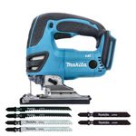 Makita DJV180ZX 18V LXT Cordless Top Handle Jigsaw with 6 Blades Set.