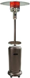 Hanover 7-Ft. 48,000 BTU Steel Propane Portable Patio Heater in Bronze, Sleek and Modern Umbrella Style Gas Outdoor Heater for Deck, Patio, or Backyard, Durable All-Weather Outdoor Heaters for Patio