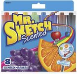 Sanford Mr. Sketch Scented Watercolor Markers, Chisel-Tip, Set of 8, Assorted Colors (1905070), Acrylic, Multicolour, 8