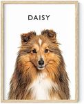 HAUS AND HUES Create Your Own Framed Wall Art Pet Portrait - Dog Wall Art and Cat Art Wall Decor Personalized Poster - Pet Memorial Gifts Custom Posters - Custom Picture Framed Art