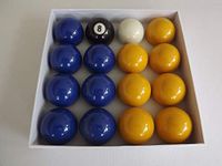 Homegames Pool Table Balls BLUE & YELLOW Pub UK 2" Inch Set