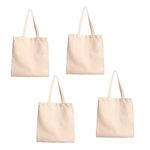 adhyah Reniccaa Extra Large Utility Tote, Foldable Reusable Tote Bags 100% Organic Cotton Grocery,eco-Friendly,Multi-Purpose Bag Sturdy Canvas Bag with 15kgs Capacity Travel Caarry bag. (Pack Of 4)