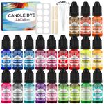 Roizefar Candle Dye - 21 Colours, Candles Dye for Soy Wax, Candle Colour Dyes for Candles Making, Oil-Based Liquid Dyes for Wax Melts, Highly Concentrate for Soy Waxs