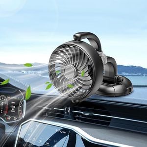 Trustnice Car Fan, Portable USB Cooling Fan with Brushless Motor - Low Noise, 360 Degree Rotation, 3 Speeds Strong Wind, for Car Dashboard, Desk Fan for SUV/RV/Truck/Sedan/Cruise/Office