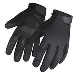 Mechanic Gloves Touch Screen for Tactical/Shooting/Hunting/Driving/Motorcycle Riding/Cycling - Improved Dexterity and Extra Grip Work Glove for Men and Women 1 Pair (Black,Medium)