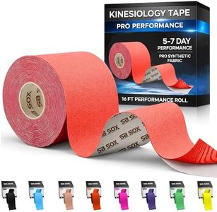 SB SOX Pro Synthetic Kinesiology Tape (Precut & Uncut Options) – Longer Lasting Performance Fabric Option to Our Original Cotton Kinesiology Tape - Also Latex Free, Water Resistant! (Red - Uncut)