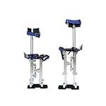 kimllier 15-23 Inch Aluminum Alloy Stilts Silver Adjustable Height Fit for High Altitude of Work