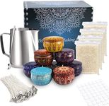 Candle Making Kit,Candle Beginners DIY Starter Set Including Candles tins, Candle Making Jug,Candle Wicks,Beeswax,Candle Wicks Holder,Spoon&Candle Wick Stickers for Women on Mother's Day,Party