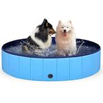 Foodie Puppies Portable Collapsible Dog Swimming Pool - (120 x 30 cm), Bath Tub for Dogs and Cats, Slip-Resistant Pet Wading Pool for Indoor and Outdoor, Durable PVC, Anti-Skid Bottom, Large Size