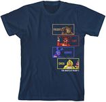 Five Nights at Freddy's Boxed Characters Boy's Navy T-Shirt-Large