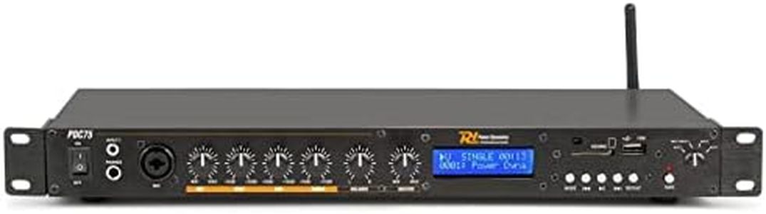 Power Dynamics PDC75 Lecteur Multimédia avec Enregistreur, Commutateur Audio, Enregistreur, Public Address, Bluetooth, USB, SD, MP3, Radio, Branchements Microphones