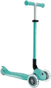 GLOBBER WLGB4397062 Primo/Fall Double/Plus Light, Dark Mint x Mint, 3 Wheels, 4 Levels of Height Adjustment, Luminous LED Tires, Foldable, Tool-Less Kick Scooter
