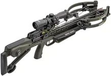 TenPoint Viper 430 Crossbow, Moss Green - 430 FPS - Includes RangeMaster 100 Scope, ACUslide Silent Cocking & Safe De-Cocking + 3 Pro Elite 400 Carbon Crossbow Arrows