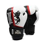 Pro Training LONSDALE Boxing Gloves PU Black White for Youth Senior Boys Sparring Boxing Hand Gloves (10OZ 12OZ 14OZ 16OZ) (10Oz)