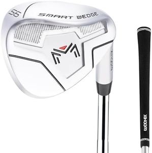 XINGGM Smart Wedges – Full Face CNC Groove 52/56/60 Degree Golf Wedges for Men,Solid Shots, No Chunking for All Lies (RH,Silver, 56 Degree)