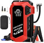 FlyAuto Car Jump Starter,4000A Battery Jump Starter with Air Compressor,for Up to 10.0L Gas and 8.0L Diesel Engines,12V Lithium Portable Jump Box Car Battery Jumper Start with LED Light