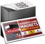 XFasten Self Adhesive Business Card Magnets, Pack of 100, Weatherproof Peel and Stick Magnetic Business Cards