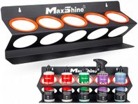 Maxshine Universal Detailing Spray Bottle Holder - Holds 5 Sprayers (16oz), Sturdy & Lightweight Organizer, Easy Wall Mounting, Ideal for Garage & Mobile Use, Auto Detailing Accessories & Supplies