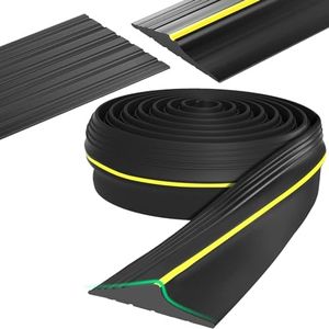 Garage Door Seal, 3 m Garage Door, Threshold Seal, Universal Threshold Seal, Weatherproof Floor Seal, DIY Sealing Strip Replacement Rubber, to Keep Garages Clean and Dry (6 m, Black)