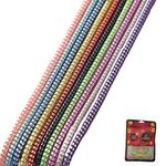 Crysendo Spiral Metallic Finish Electroplated Earphone Charger USB Mobile Tablet Spiral Cable Cord Protector for iPhone and Android (0.5 Meters / 50 cms- Half Size) (Pack of 6 Pieces)